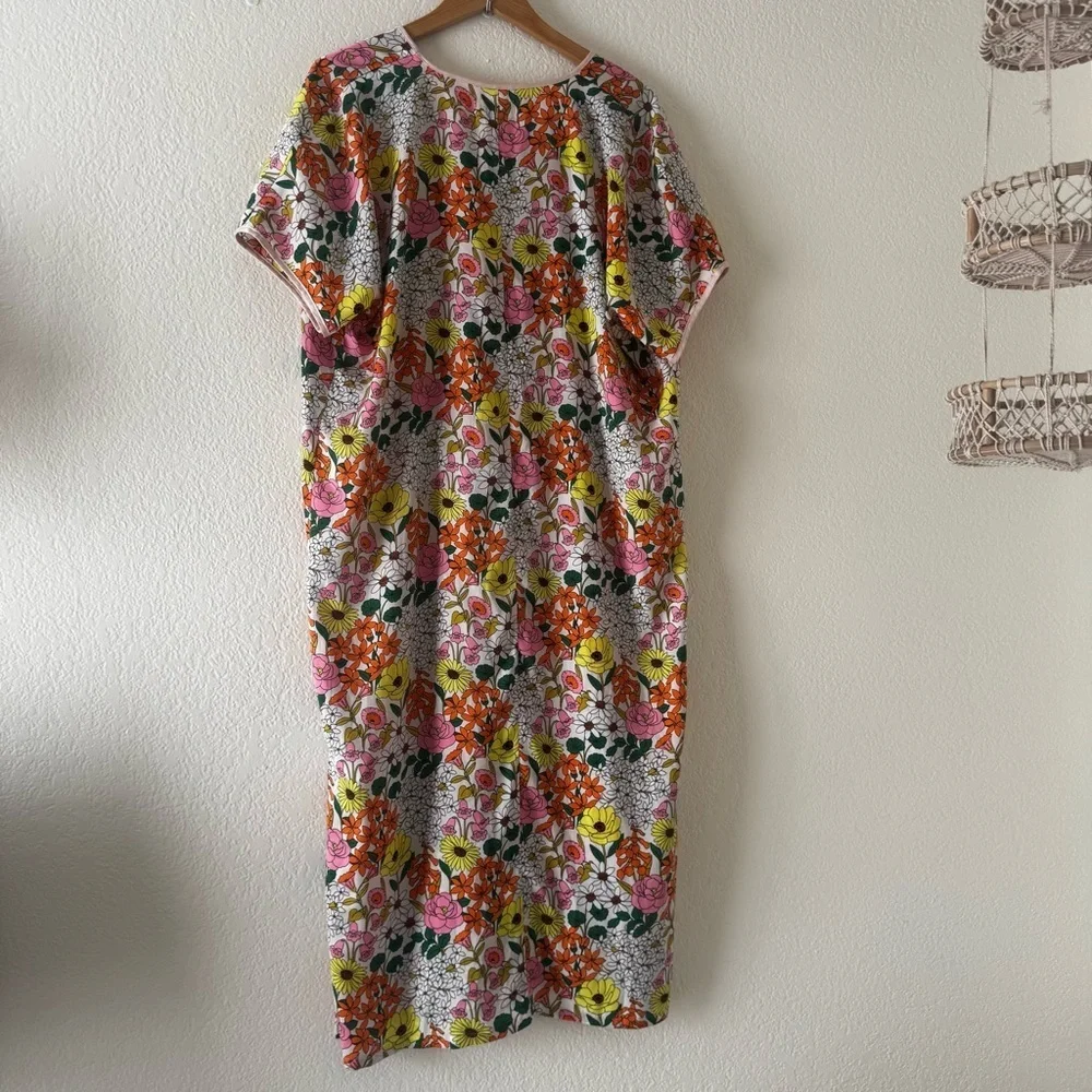 Kate Spade Floral Slit-Hem Caftan kaftan Spring Bounty Print Size medium